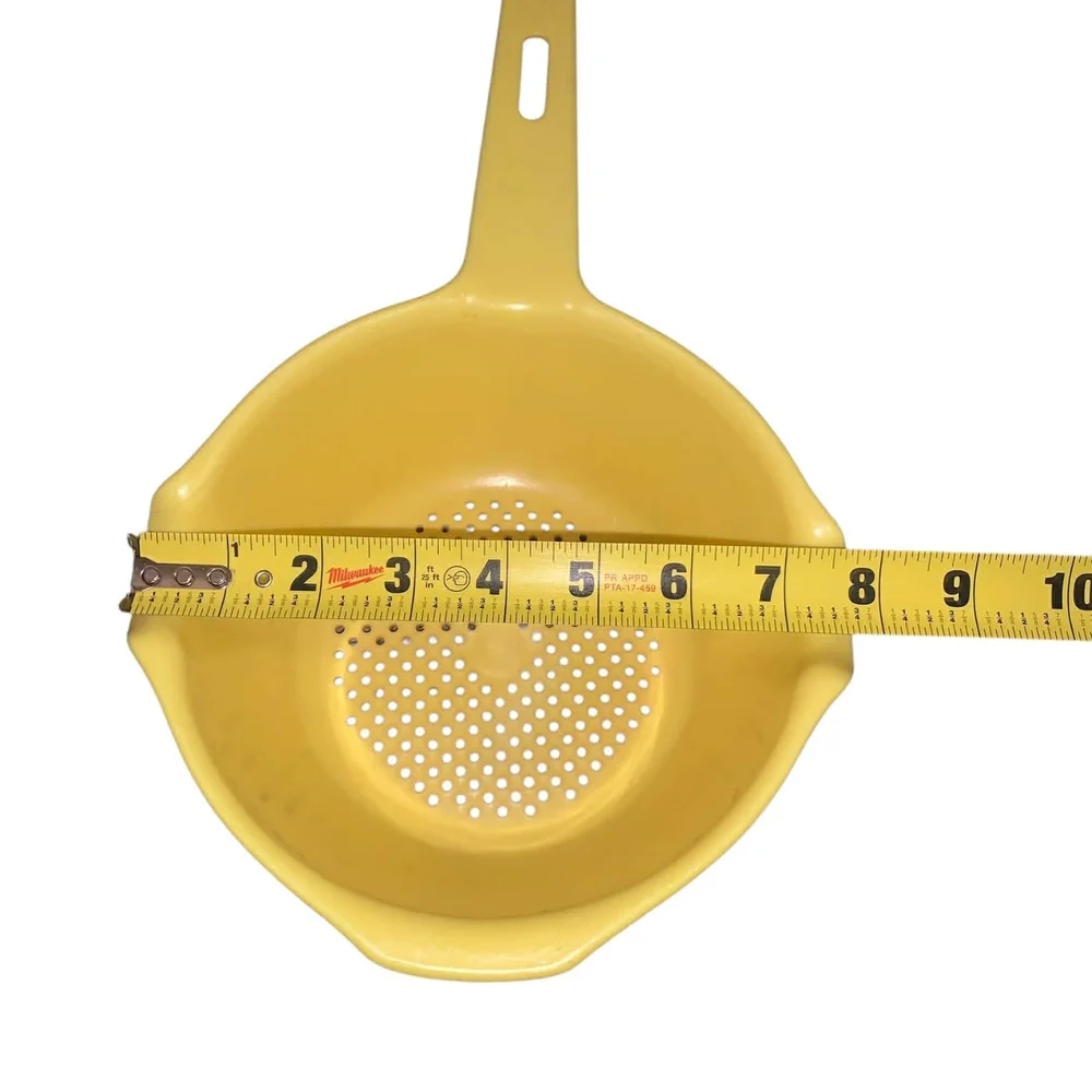 Vintage Rubbermaid Yellow Colander Strainer #2436 Small 7